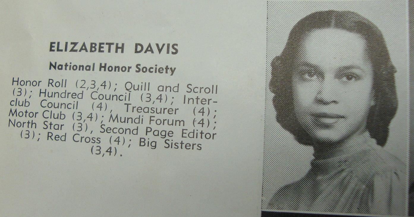 Elizabeth Davis yearbook photo