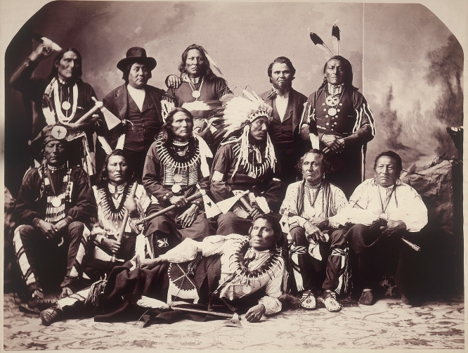 A delegation of Ponca tribe members A delegation of Ponca tribe members