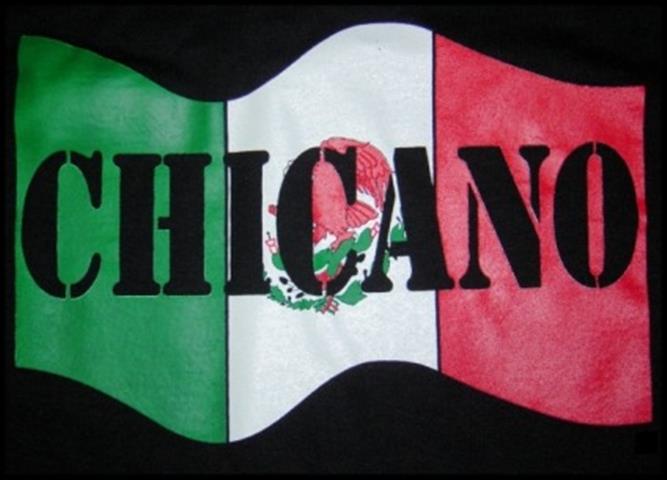 Mexican flag with word Chicano overlayed Mexican flag with word Chicano overlayed