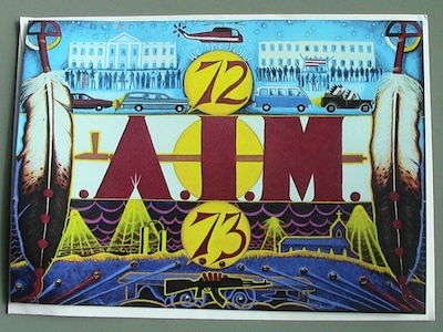 Painting featuring american and native american symbols Painting featuring american and native american symbols