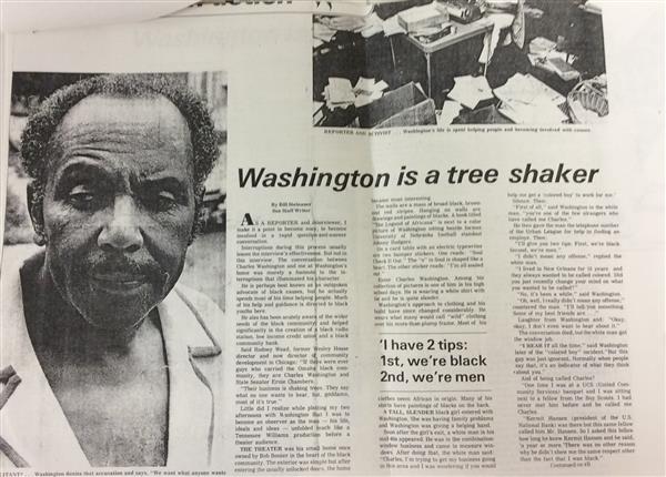 Article: Washington is a tree shaker