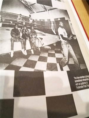 Scan of image of the Young Crew Boys at Fontenelle Park Paviliion