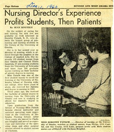 Article scan: Nursing Director's Experience Profits Students, Then Patients