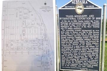 Map of trans mississippi internation expo and historical marker